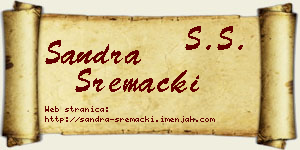 Sandra Sremački vizit kartica